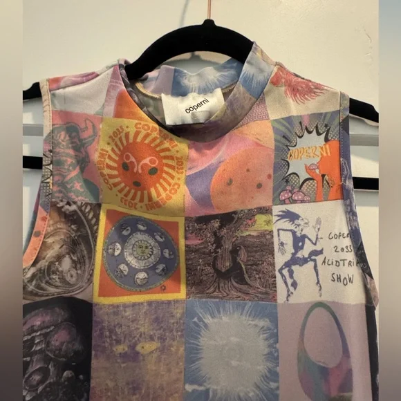 Coperni Blotter Print Mesh Maxi Dress, small - Picture 5 of 7